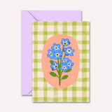 NLO Card - Floral Green Gingham