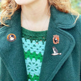 Bridget Farmer Enamel Pin - Mad About Magpies