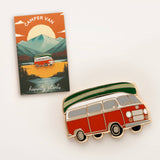Happily Plants Pin - Vintage Camper Van