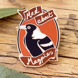 Bridget Farmer Enamel Pin - Mad About Magpies