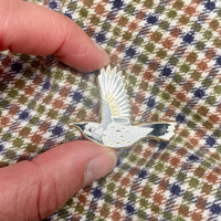 Bridget Farmer Enamel Pin In Flight - New Holland Honeyeater
