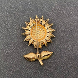 MQ Brooch - Rhinestone Sunflower
