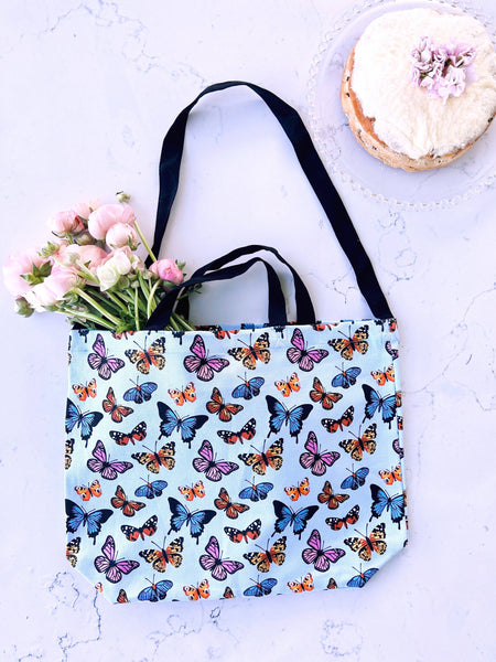 Cotton Tote Bag - Butterflies