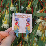 Australian Bird Earrings - Eastern Rosella