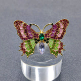 MQ Brooch - Vintage Rhinestone Enamel Butterfly