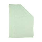 Pram Knitted Blanket - Checkered Seafoam