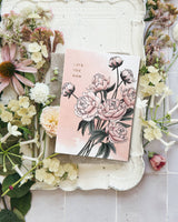 Typoflora Card - Mother's Day Peony Love You Mum