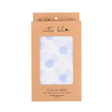 Muslin Wrap - Spot Blue