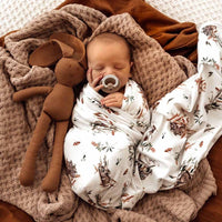 Jersey Wrap & Beanie Set - Koala