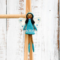Felt Fairy Angel - Blue and White Dress
