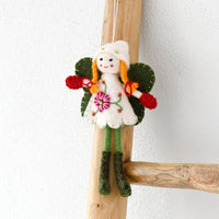 Felt Christmas Fairy White Dress (white)