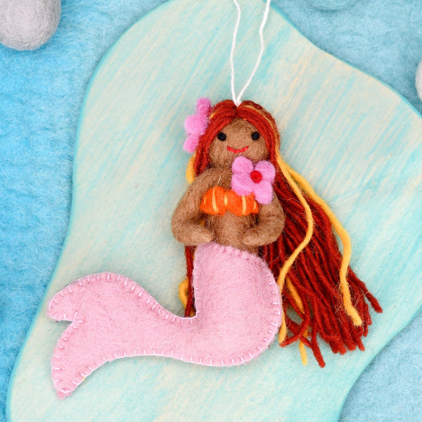 Felt Mermaid - Pink Tail