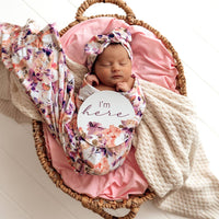 Jersey Wrap & Topknot Set - Blushing Beauty