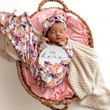 Jersey Wrap & Topknot Set - Blushing Beauty