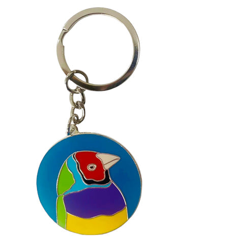 Red Parka Key Ring - Gouldian Finch