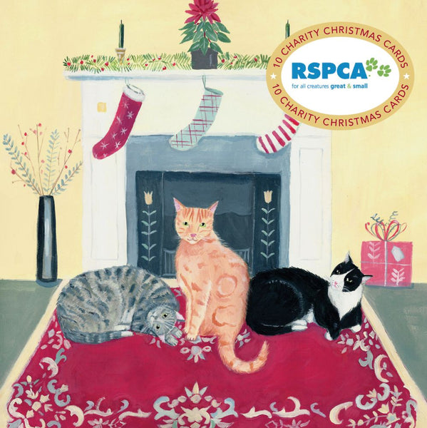 Christmas Card Pack - Cats Stocking