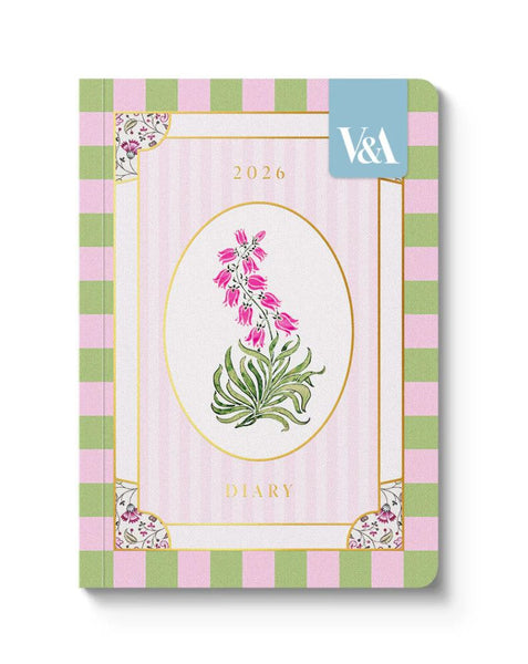 2026 A6 Diary - V&A Cottagecore Pink Campanula