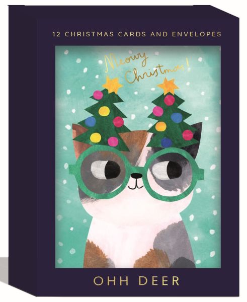 Ohh Deer Christmas Card Pack - Cats in Hats