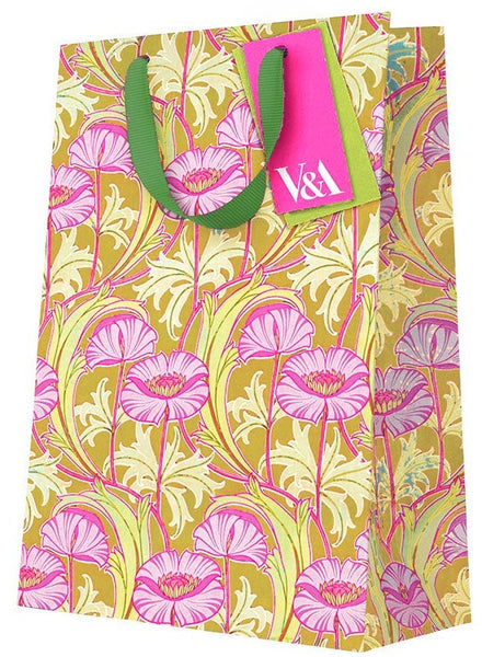 Gift Bag Large - Floral Pink Poppies