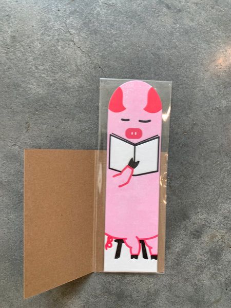 Little Paper House Press Bookmark - Pig