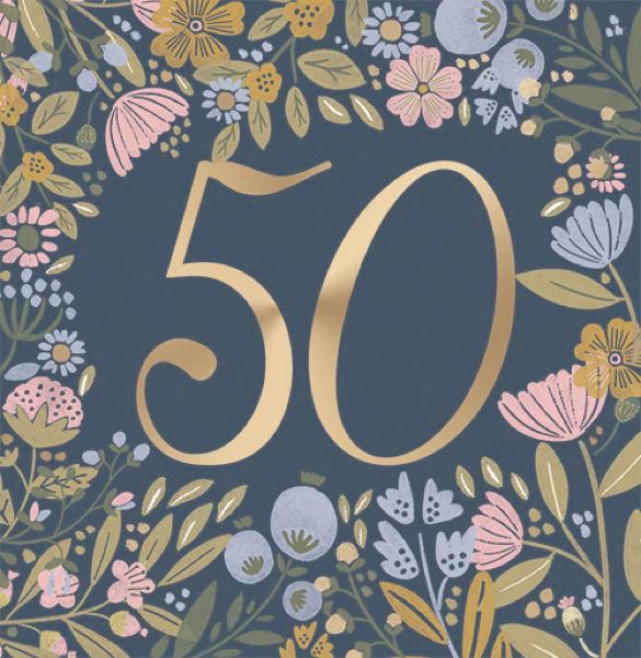 Foil Card - Floral 50