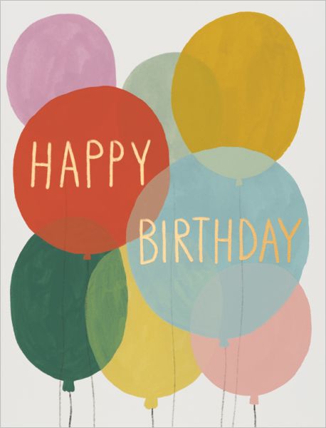 Foil Card - Birthday Balloons