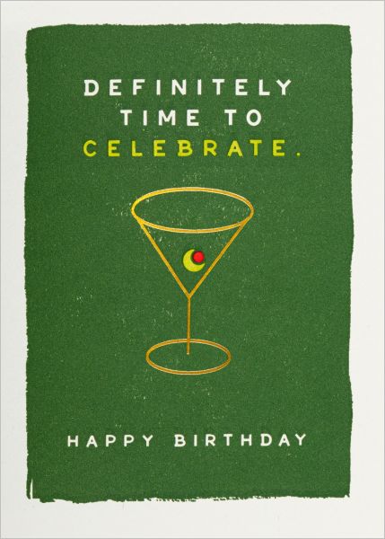 Card - Martini Birthday