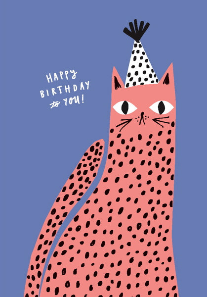 Card - Spotted Cat Birthday