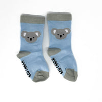 Red Parka Baby Sock - Koala