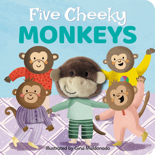 Board Book - Finger Puppet Book - Five Cheeky Monkeys