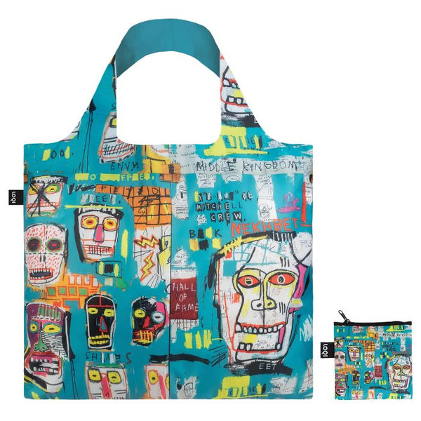 LOQI Foldable Shopper Bag - Jean Michel Basquiat Skull