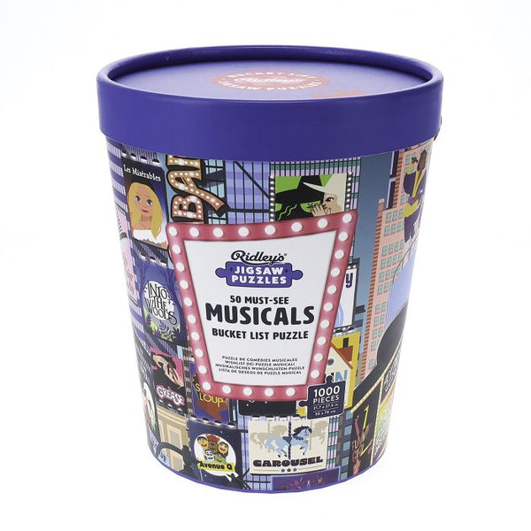 1000 Pc Puzzle - Ridleys Bucket List - 50 Must-See Musicals