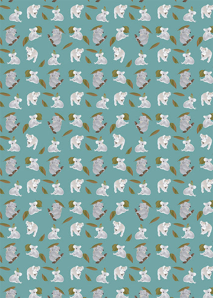 Red Parka New Tea Towel - Koala
