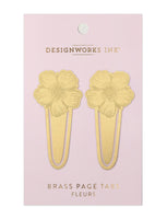 Brass Page Tabs - Fleur