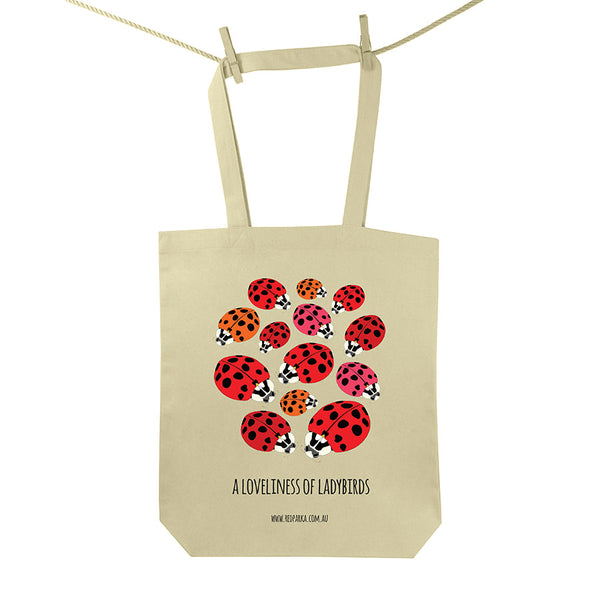 Red Parka Tote Bag - Loveliness of Ladybirds