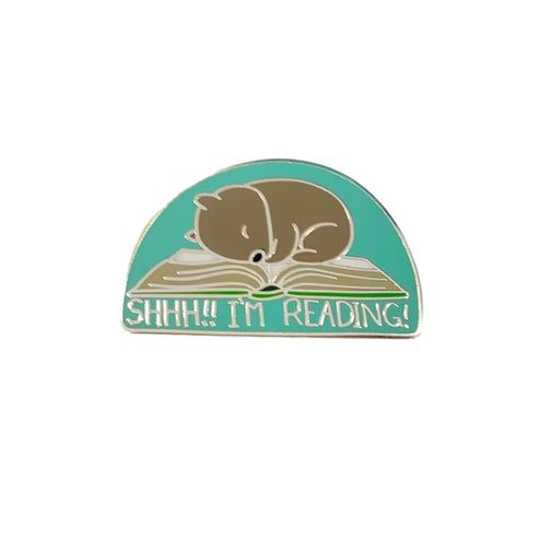 Red Parka Book Pin - Shhh I'm Reading