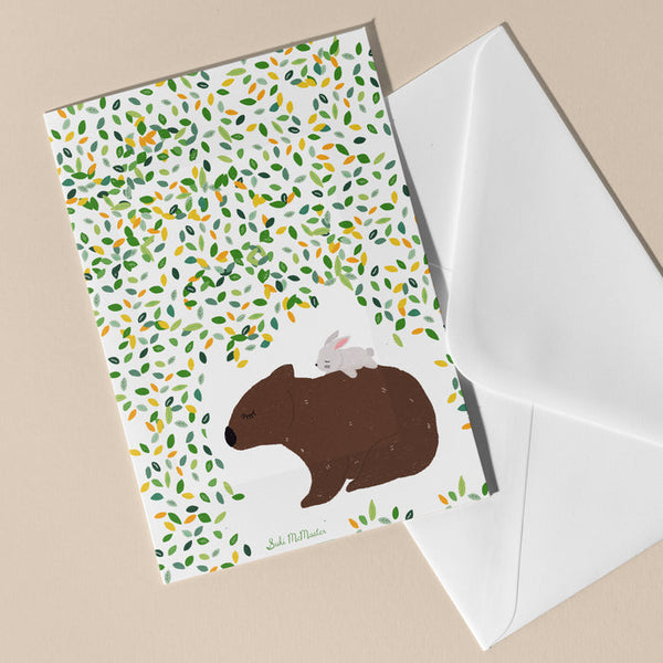 Suki McMaster Card - Wombat and Bunny