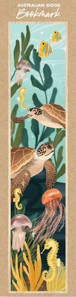 Wooden Bookmark - CW Ocean - Turtles