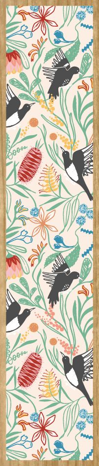Wooden Bookmark - WD - Magpie Flora – Mockingbird Lounge
