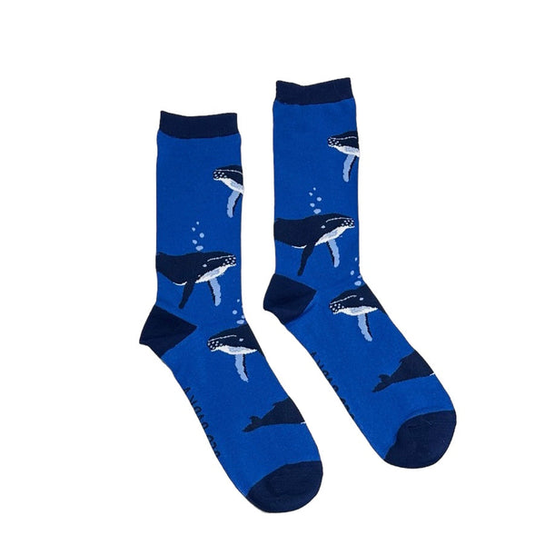 Red Parka Adult Socks - Whale