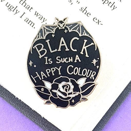 Jubly Umph Lapel Pin - Black is Such a Happy Colour