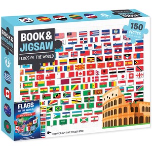 Usborne 150 Pc Jigsaw and Book - Flags of the World