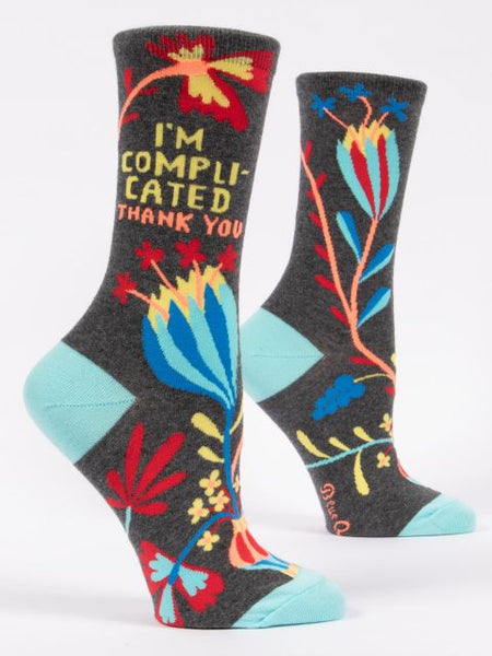 Blue Q Women's Socks - I'm Complicated. Thank You.