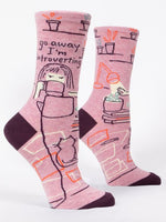 Blue Q Women's Socks - Go Away I'm Introverting