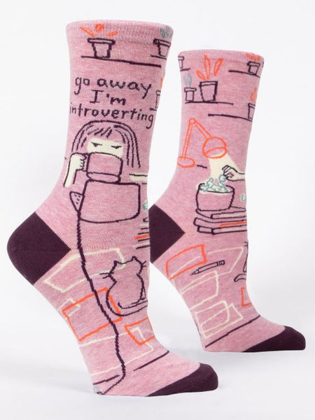 Blue Q Women's Socks - Go Away I'm Introverting