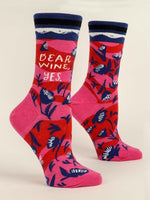 Blue Q Women's Socks - Dear Wine, Yes