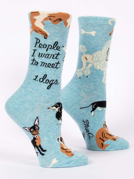 Blue Q Women's Socks - People I Want to Meet: Dogs