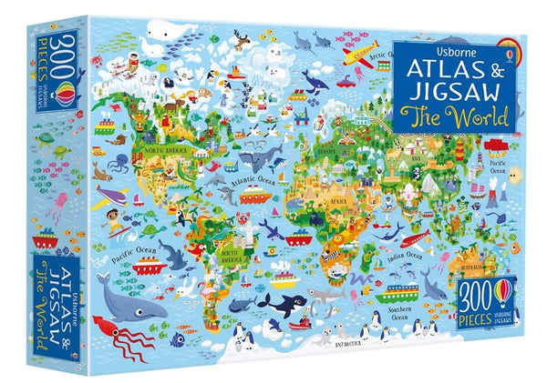Usborne 300 Pc Jigsaw and Atlas - World Map