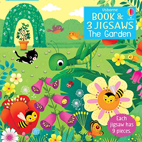 Usborne Book and 3 Jigsaws - The Garden
