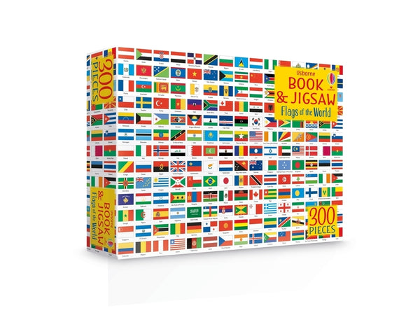 Usborne 300 Pc Jigsaw and Book - Flags of the World
